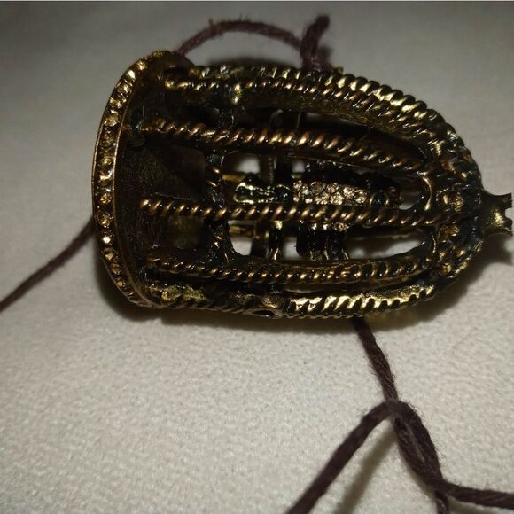 Vintage Rustic Bird/owl 🦉 charm in cage  necklace - Picture 9 of 9